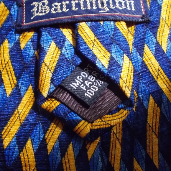 Men's Classic Blue & Gold Barrington Men's Neck Tie." EUC - Picture 4 of 4